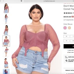 Dont Worry About Me Corset Top